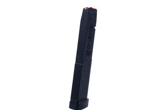 Amend2 Sig P320 magazine with 34-round capacity, black.
